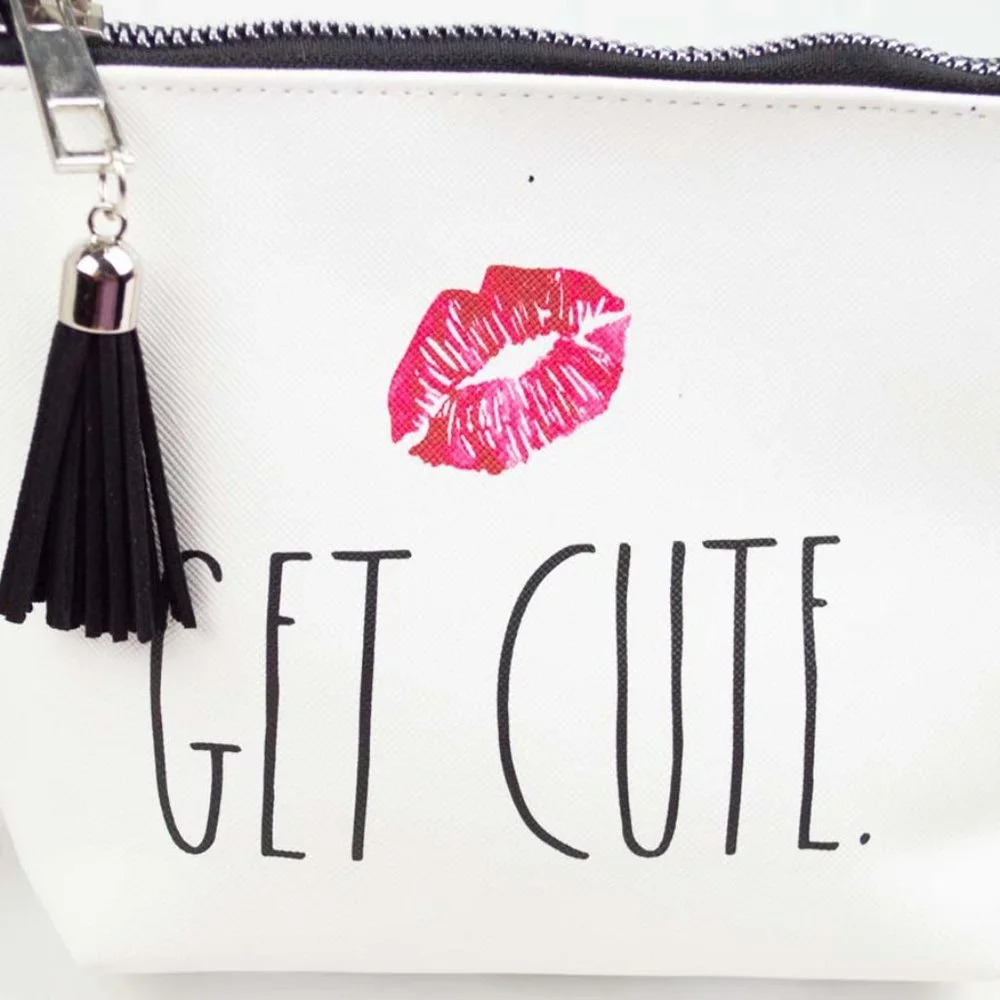 RAE DUNN Cosmetic Bags But First Make Up Get Cute